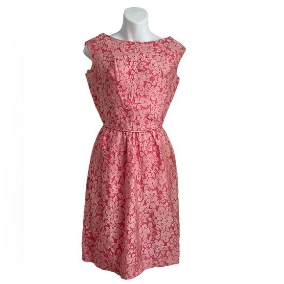 Vintage 1960s Floral A Line Sleeveless Dress Size 6 - Picture 5 of 11